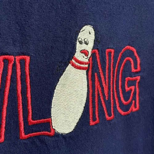 تیشرت سرمه‌ای اورجینال با طرح گلدوزی Bowling