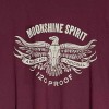تیشرت آستین کوتاه زرشکی تیره وارداتی MOONSHINE SPIRIT