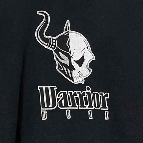 تیشرت آستین کوتاه مشکی نخ پنبه گرم بالا وارداتی Warrior