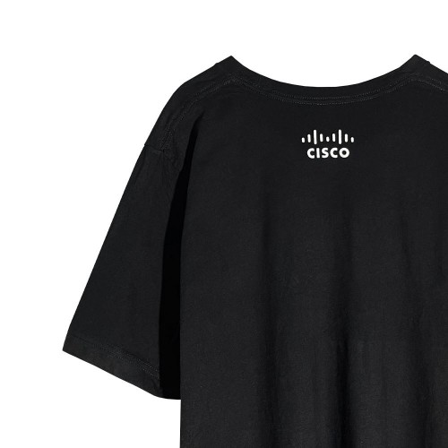 تیشرت مشکی وارداتی آستین کوتاه طرحدار